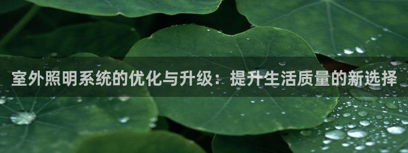 室外照明系统的优化与升级：提升生活质量的