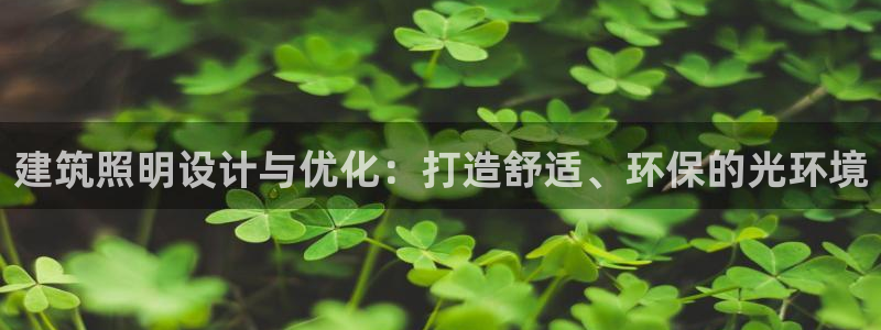 建筑照明设计与优化：打造舒适、环保的光环境
