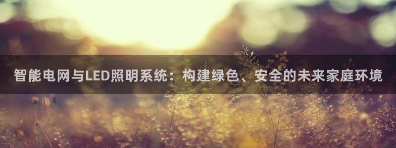 智能电网与LED照明系统：构建绿色、安全的未来家庭环境