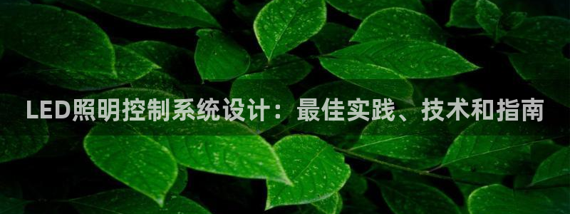 LED照明控制系统设计：最佳实践、技术和指南