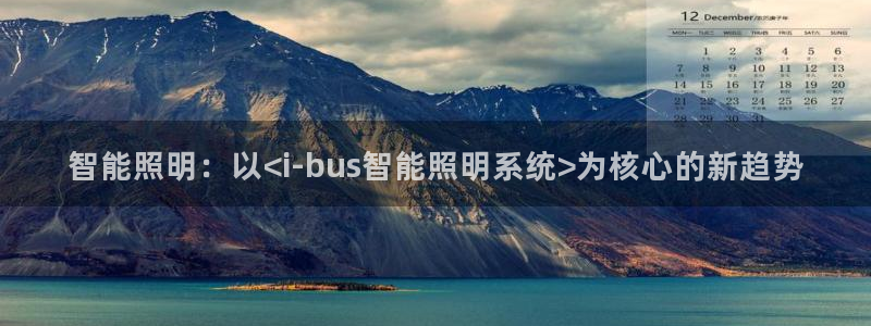 智能照明：以<i-bus智能照明系统>为