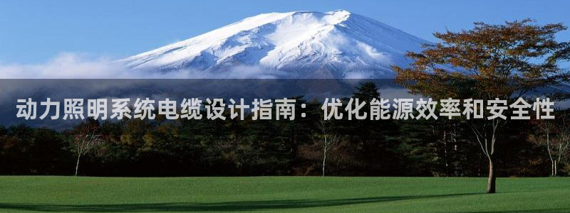动力照明系统电缆设计指南：优化能源效率和